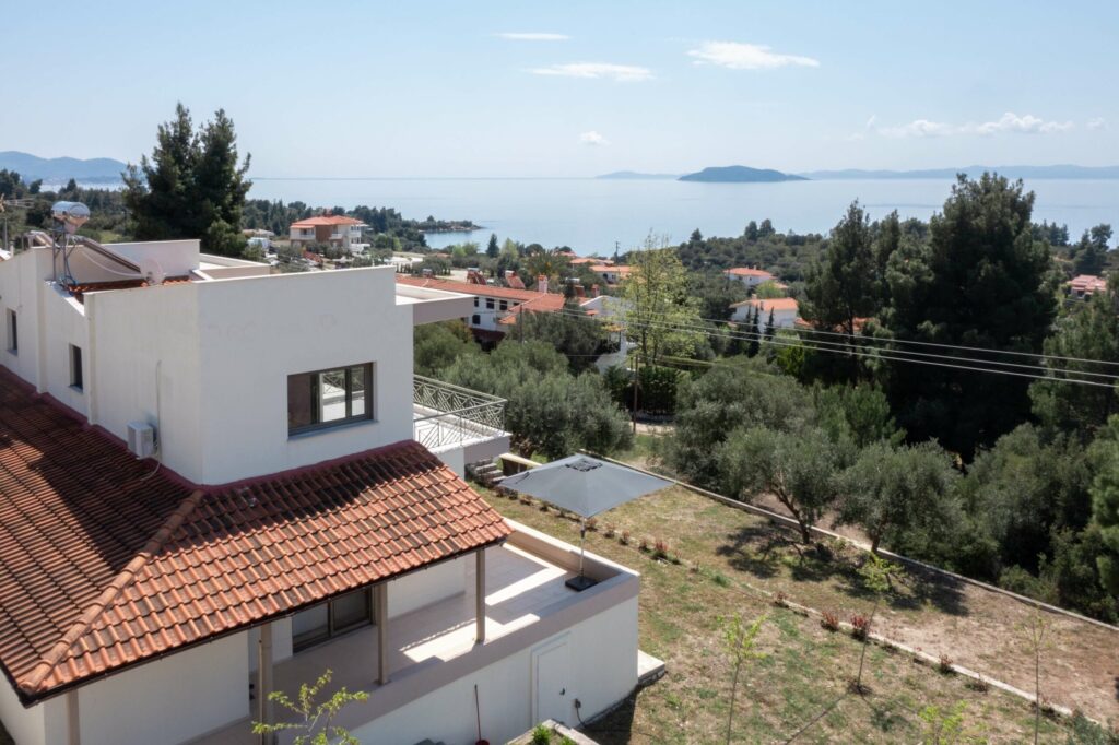 The breathtaking view of Sithonia's sea from an apartment