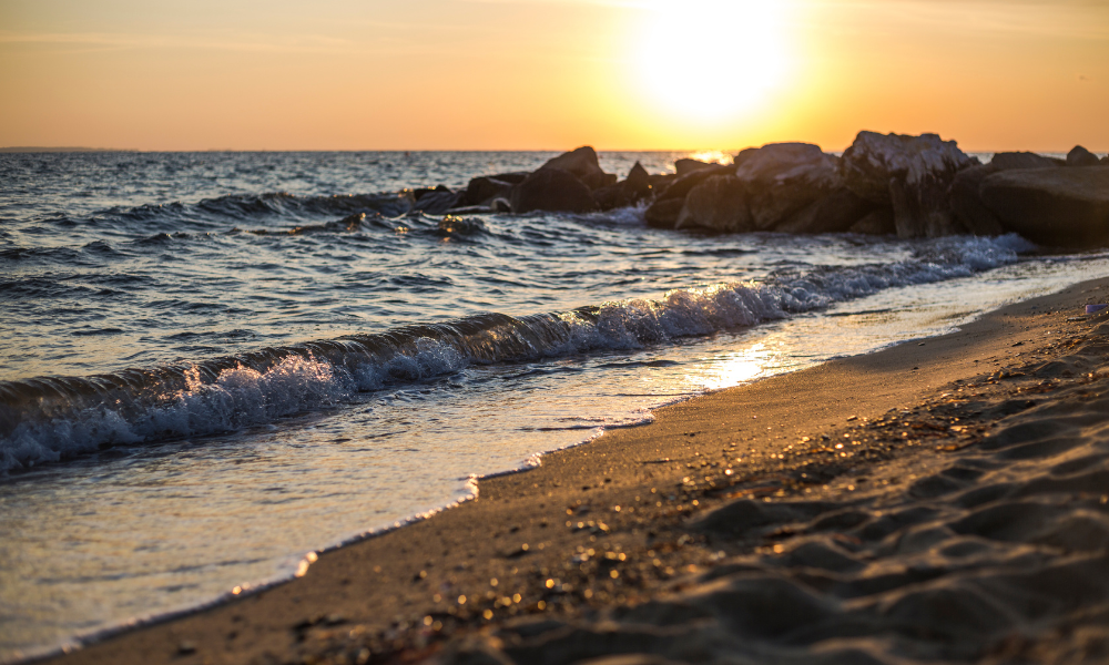 Elia beach sunset in Sithonia